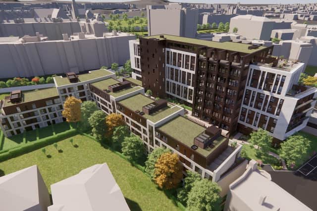 The Finance House development site on Orchard Brae, off Queensferry Road, Edinburgh, extends to two acres and is said to benefit from minded to grant council planning consent for 151 apartments. It also offers build to rent (BTR) 'potential' for 172 apartments, subject to planning consent.