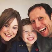 Lisa Fleming with son Cameron and husband Euan. Photo: Make 2nds Count
