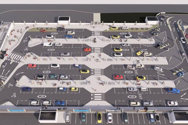 An artist's impression of the new pickup and dropoff system at Edinburgh Airport