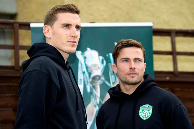 Paul Hanlon, left, and Lewis Stevenson have been playing together for Hibs since 2008