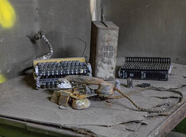 Telephonic equipment in the Cold War nuclear bunker.
