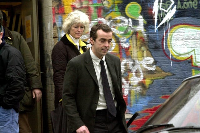 Actor John Hannah took on the role of Ian Rankin's fictional Edinburgh detective Inspector Rebus. He is pictured on set in January, 2001, filming scenes at West Pilton Bank.