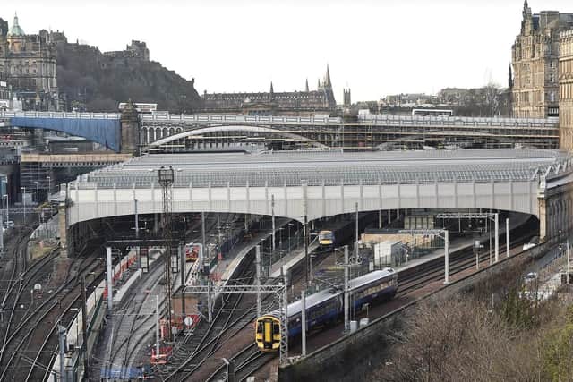 Edinburgh Waverley train station.