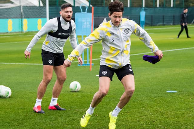 Peter Haring is back in training but not yet ready to play in any games for Hearts. Picture: SNS