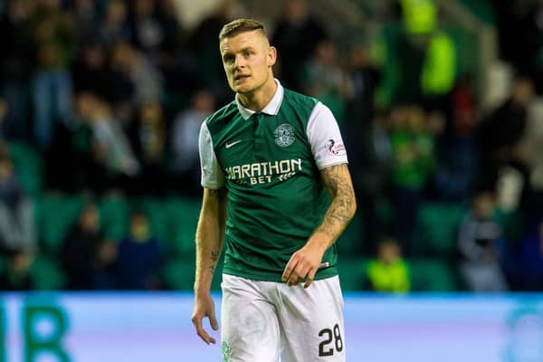 Anthony Stokes in action during his second Hibs spell. Picture: SNS