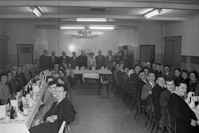 Members of Tranent's Hearts Supporters Club enjoying a Burns Supper in February 1960.