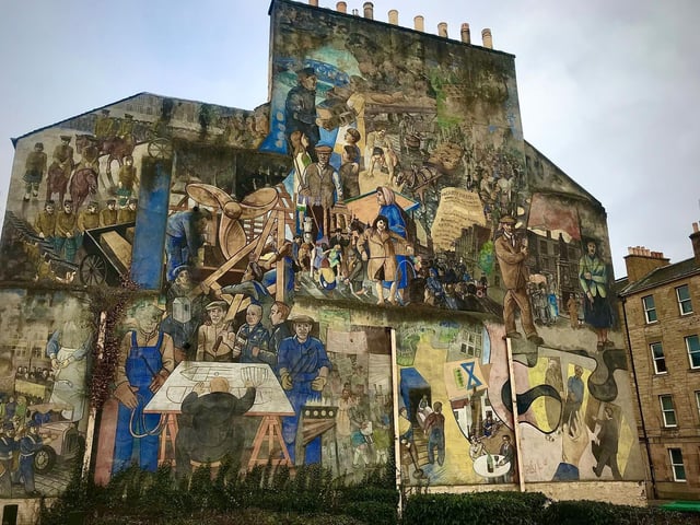 The beloved mural titled ‘Into The Future With A Strong Community’ was unveiled in 1986 at the corner of Great Junction Street and Ferry Road depicting Leith’s political history and rich maritime heritage and has become popularly known as the Leith History Mural. The original design was the work of Tim Chalk and Paul Grime, but following wear and tear on the 37-year-old mural there are now on-going plans to adapt the mural to reflect Leith’s contemporary culture.