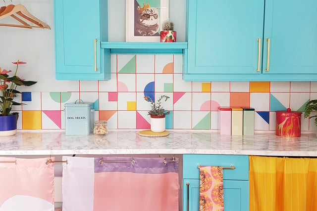 . Spread over three levels, The Pastel House is awash with vibrant shades including gold leafed stairs and distinctive pastel palettes in every room.