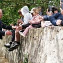 King Charles III meets members of the public during his visit to Kinneil House in Edinburgh, marking the first Holyrood Week since his coronation