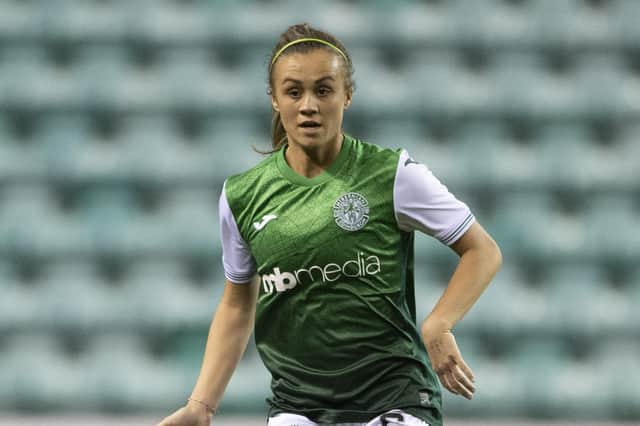 Leah Eddie is a key player for Hibs Women and has extended her stay at the Capital club until 2024