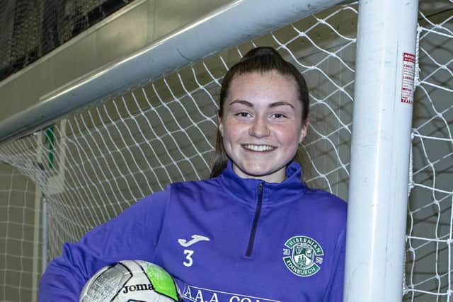 Mya Christie can play as a winger or wing-back. Credit: Hibs Women
