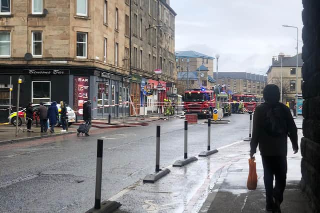 Pictures of the scene in Dalry Road this morning picture: Laura Murphy