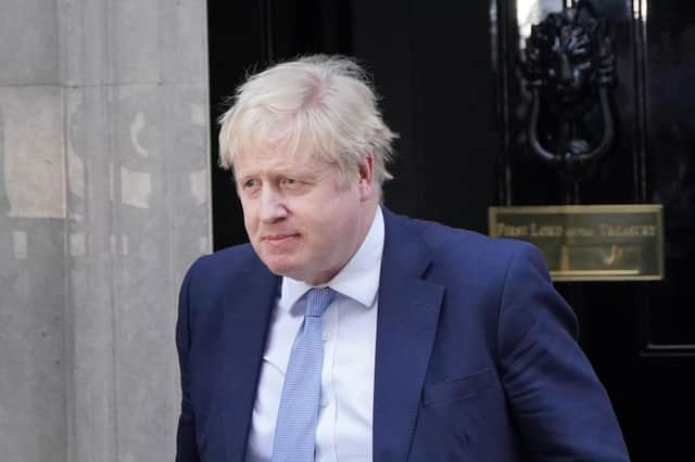 Prime Minister Boris Johnson leaves 10 Downing Street for the House of Commons, where he has made a statement to MPs on the Sue Gray report.