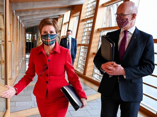 First Minister Nicola Sturgeon and Deputy First Minister John Swinney. Picture date: Tuesday November 23, 2021.