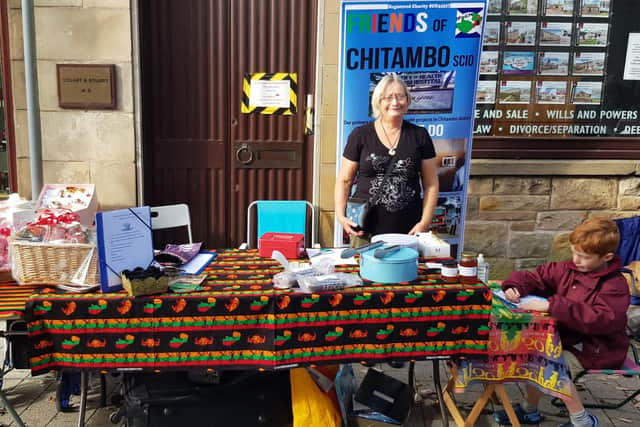 The Friends of Chitambo at a recent street fair in Penicuik.