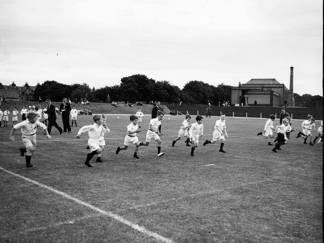 The under-8s 75 yard race at the George Watson's Boys School sports day in July 1959.