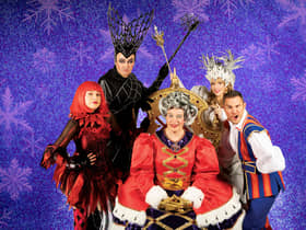 The cast of Sleeping Beauty, the 2021 King's panto: Clare Gray, Grant Stott, Allan Stewart, Nicola Meehan and Jordan Young