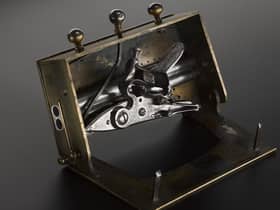A sporran clasp of brass and steel with four concealed pistols is expected to go on display to mark the 250th anniversary of the birth of Sir Walter Scott.