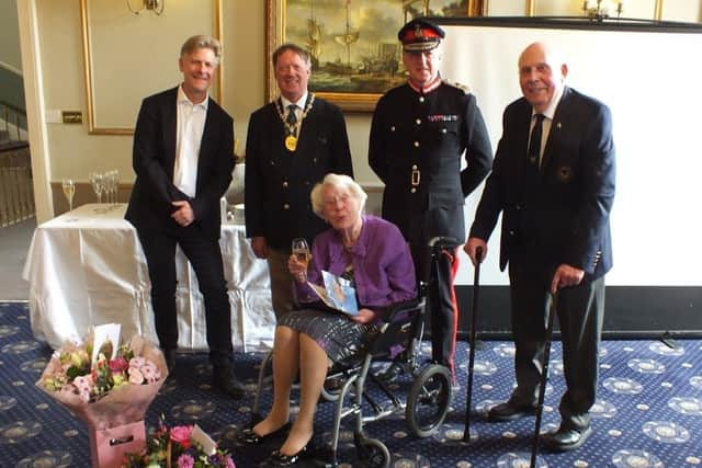 Rita Macdonald's 100th birthday on April 3 with family, friends and the Provost and Lord Lieutenant, at Melville Castle.