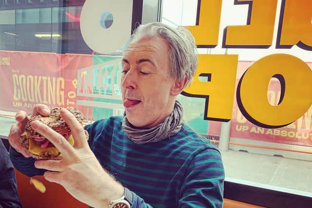 Hollywood star Alan Cumming surprised staff and customers when he popped into Bross Deli at St James Quarter to “fill his hole”.