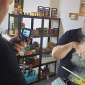 MasterChef winner Steven Wallis filming and cooking with ingredients available from Beautiful Planet