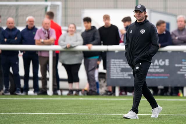 Hearts manager Robbie Neilson at Ainslie Park.