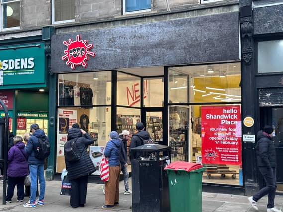 The new Edinburgh Fopp store will open on Shandwick Place on Friday, February 17.