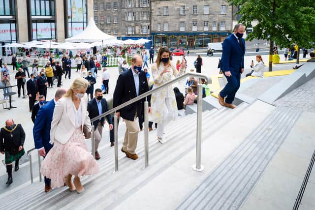 Their Royal Highnesses The Earl and Countess of Forfar visit St James Quarter.