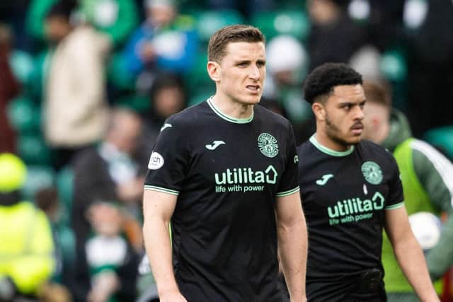 Disappointment is etched on Paul Hanlon's face at full time