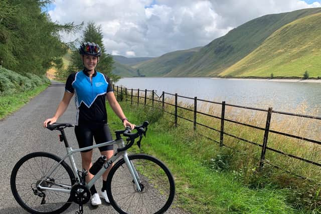 Michelle gets to view stunning scenery as she trains