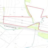 Map detailing the proposed location for the new renewable energy park.