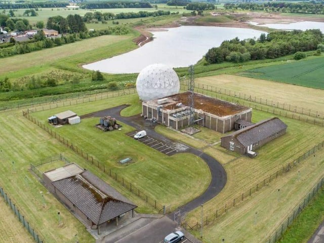 The Golf Ball is a now inactive NATO spy base, or an Intercontinental Ballistic Missile early-warning radar, with a disused Satcom satellite ground listening station.