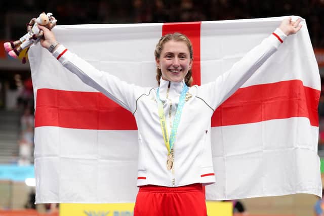 Five-time Olympic champion Laura Kenny claimed gold in the women’s scratch race in Birmingham. Picture: John Walton/PA