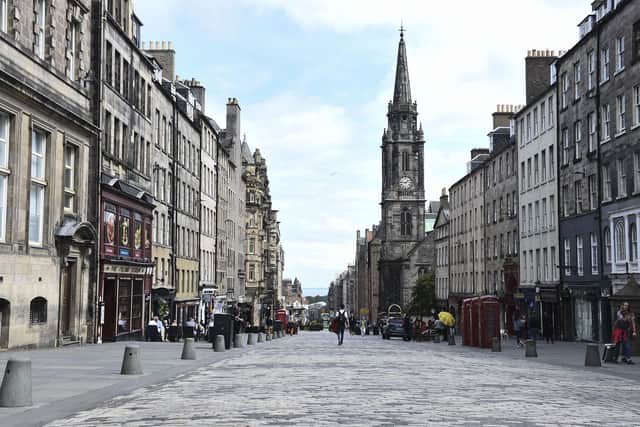 The normally-busy Royal Mile was all but deserted during Edinburgh's peak tourism season this summer. Picture: Lisa Ferguson
