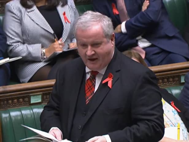 SNP Westminster leader Ian Blackford speaks during Prime Minister's Questions in the House of Commons on Wednesday