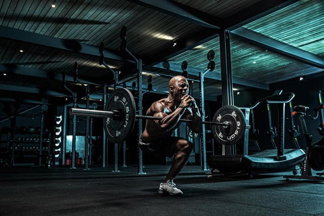 Pete Miller won silver in the Sport category of the photography awards for his submission of photos, including the above photo of a man with one leg performing a squat with a barbell in a gym.