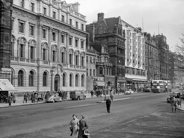 Princes Street looking east from North Mercantile Marine Insurance building and Marks and Spencers