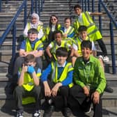 Toryglen Community Champion Liz Arbuckle supported a litter pick with 10 local schools