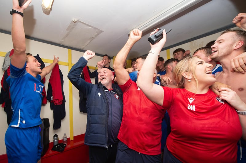 Inside the dressing room at Cliftonhill