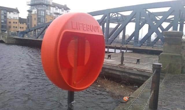 The lifebelt was vandalised. Pic: SOS Leith facebook page