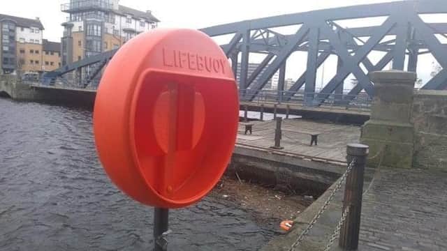 The lifebelt was vandalised. Pic: SOS Leith facebook page