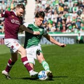 Alan Forrest in action during Hearts' 1-0 defeat to Hibs at Easter Road last weekend. Picture: SNS