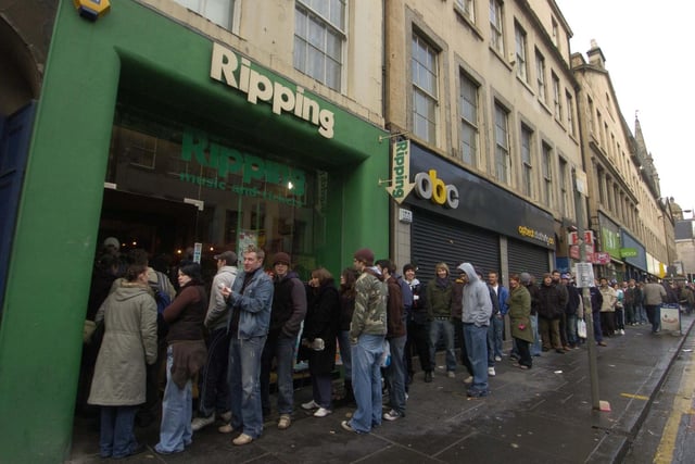 Lasting more than four decades, independent record store Ripping Records had a vast library of music and also sold gig tickets. People would be queuing the length of South Bridge for the biggest concerts and events, such as T in the Park and Oasis at Loch Lomond in 1996.
