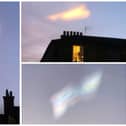 The rare type of shimmering clouds, called nacreous clouds, were spotted by Edinburgh Evening News readers Kathy Brown and Diane Burton, who shared their stunning photos with us.