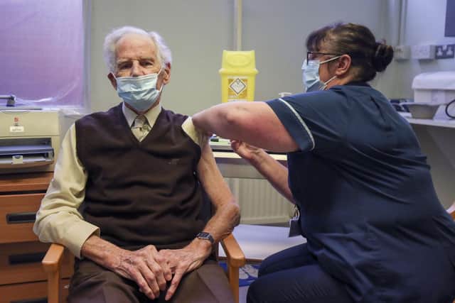 The Scottish government aimed to give a first dose of Covid-19 vaccine to all over-70s by Monday.