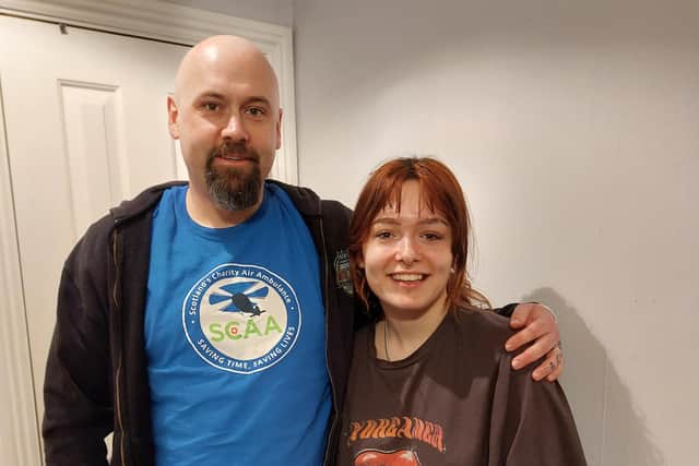 Tom with his daughter Keira, who has now recovered, after being seriously injured in a head-on collision back in 2017.