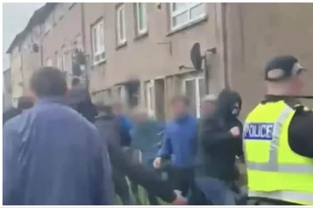 Two police officers were injured after a mass brawl involving a “large group of men” broke out on a Scottish street. Photo: Fife Jammer Locations