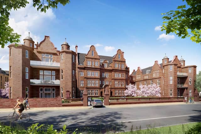 A CGI image of what the Royal Meadows development in Edinburgh will look like after completion in 2025.
