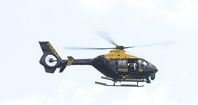 A Police Scotland helicopter.