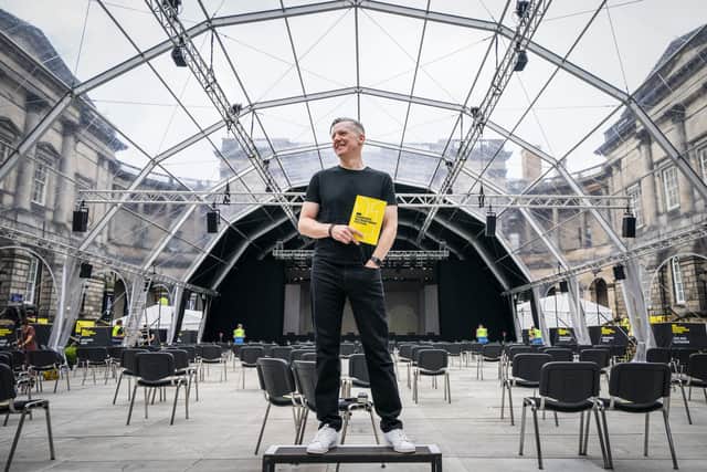 Edinburgh International Festival director Fergus Linehan visited the new venue at Old College Quad ahead of its first performances this weekend. Picture: Jane Balow/PA Wire